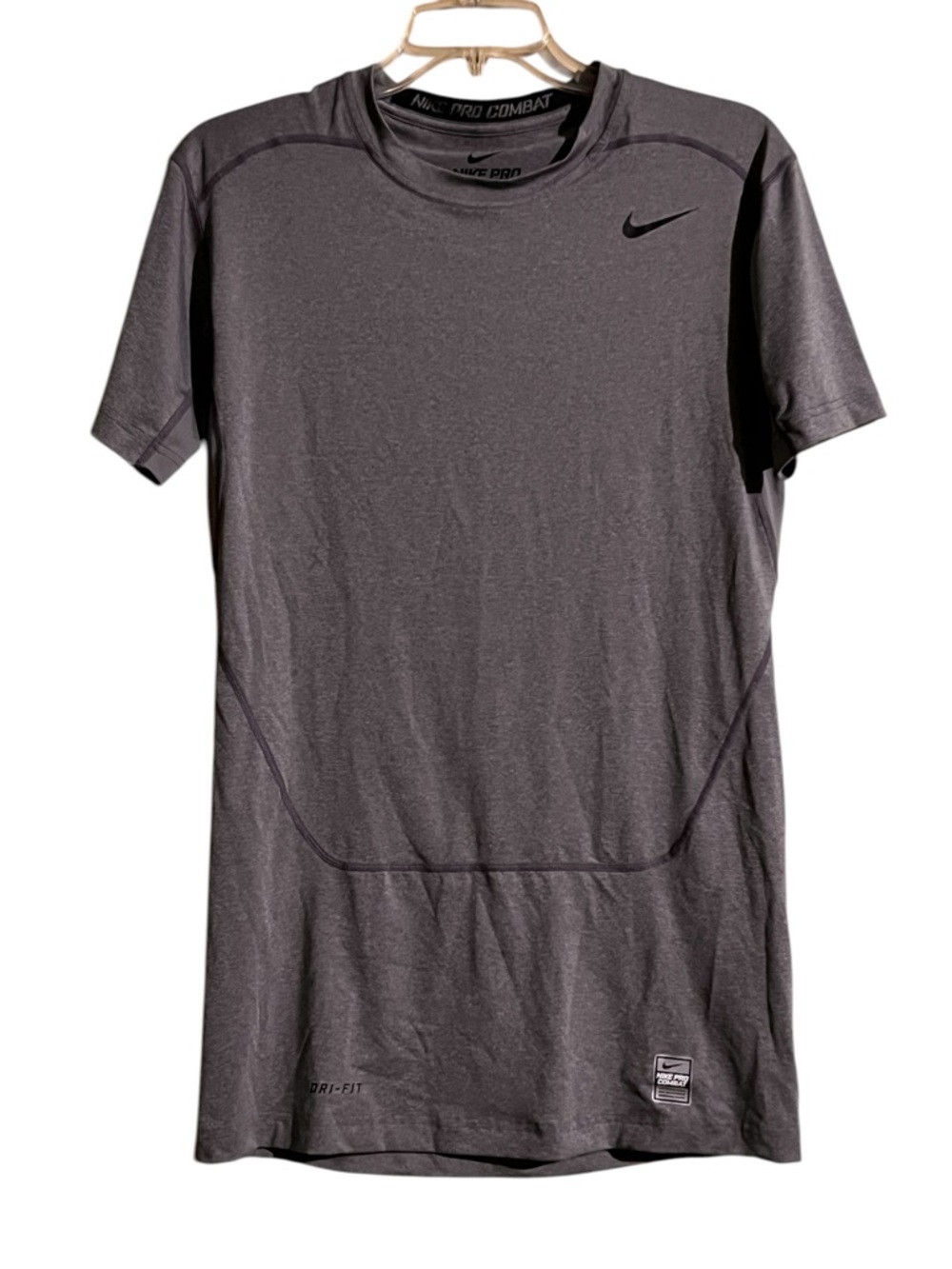 Nike Men’s Tee Shirt Short Sleeve Dri-FIT Pro Combat Gray XL Compression